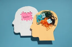 Depiction of person who has depression and someone who has bipolar disorder