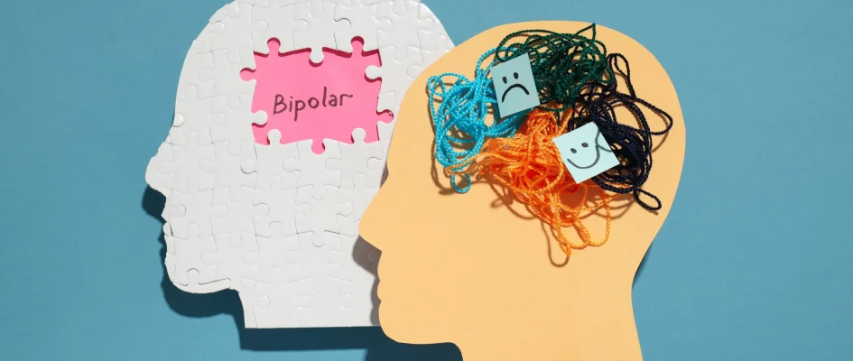 Depiction of person who has depression and someone who has bipolar disorder