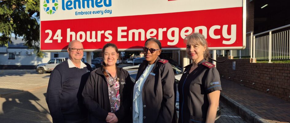Wilmed hospital staff infront of hospital