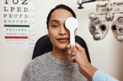 shot-of-an-optometrist-covering-her-patients-eyes-2026-01-09-10-55-18-utc Shot of an optometrist covering her patients eyes with an occluder during an eye exam.