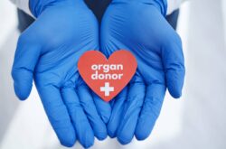 hands-heart-and-doctor-with-organ-donation-help-2026-03-25-02-49-18-utc Gloved doctors hands holding a paper heart