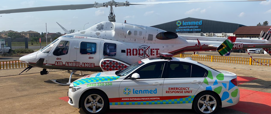 Emergency Responsive Unit Car and helicopter