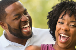 couple laughing