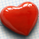 heart on heart-rate paper background