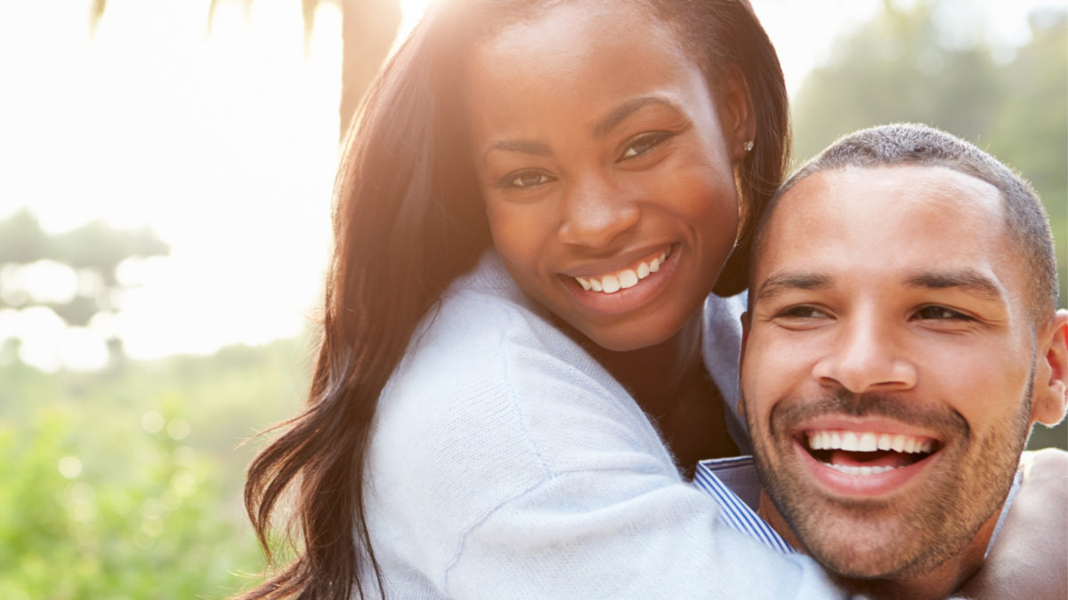 portrait of smiling african couple