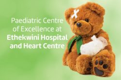 Paediatric Centre of Excellence cover with injure teddy bear next to it