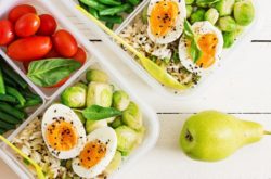 healthy colourful lunchboxes display