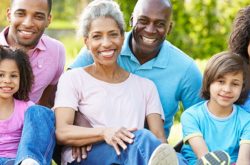 portrait of happy family smiling