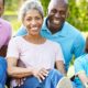 portrait of happy family smiling