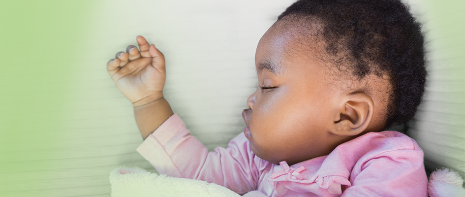 sleeping african baby