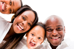 view of african family smiling