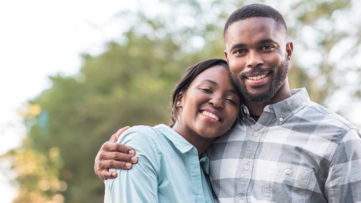 smiling african couple