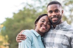 smiling african couple