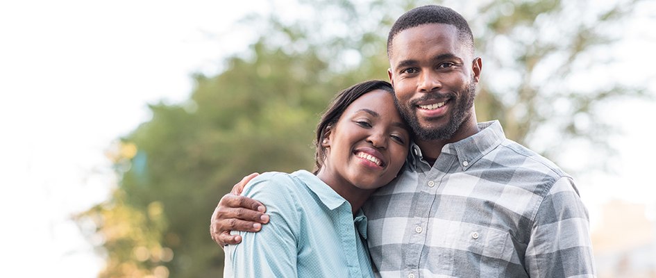 smiling african couple