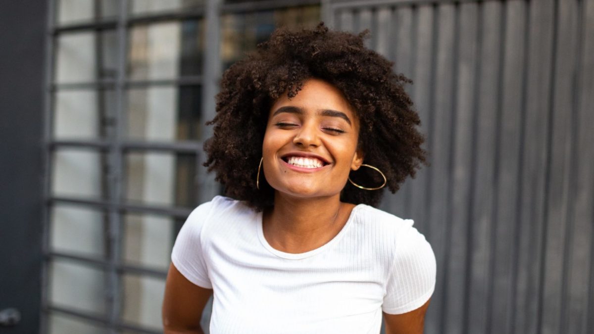 women smiling