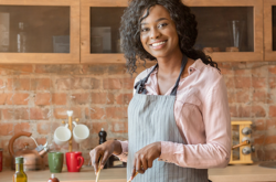 woman cooking in the kitchen